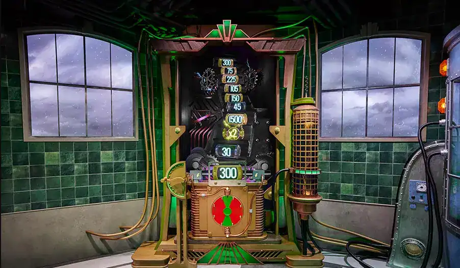 De lopende band met multipliers tijdens de Battery Charger bonusronde.