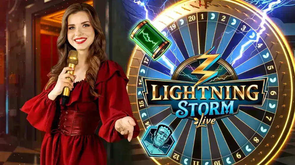 Het Lightning Storm DigiWheel met de Battery Charger en Monster Mash bonus symbolen.