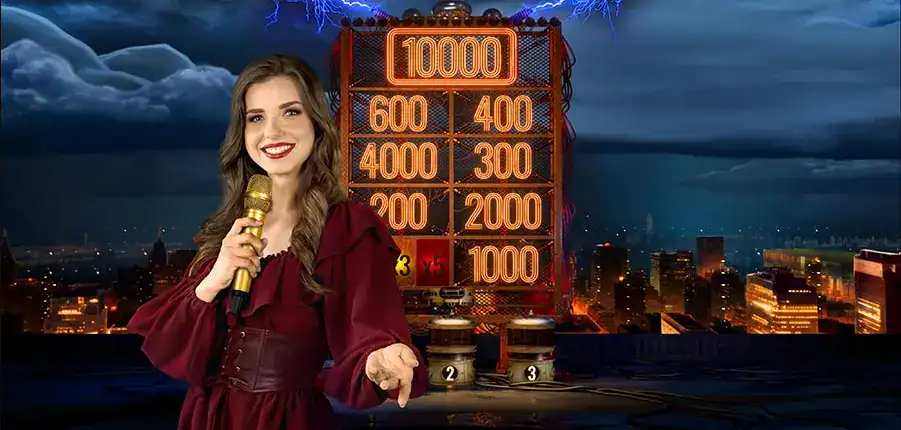 Het gigantische multiplier bord tijdens de ultieme Lightning Storm bonusronde.